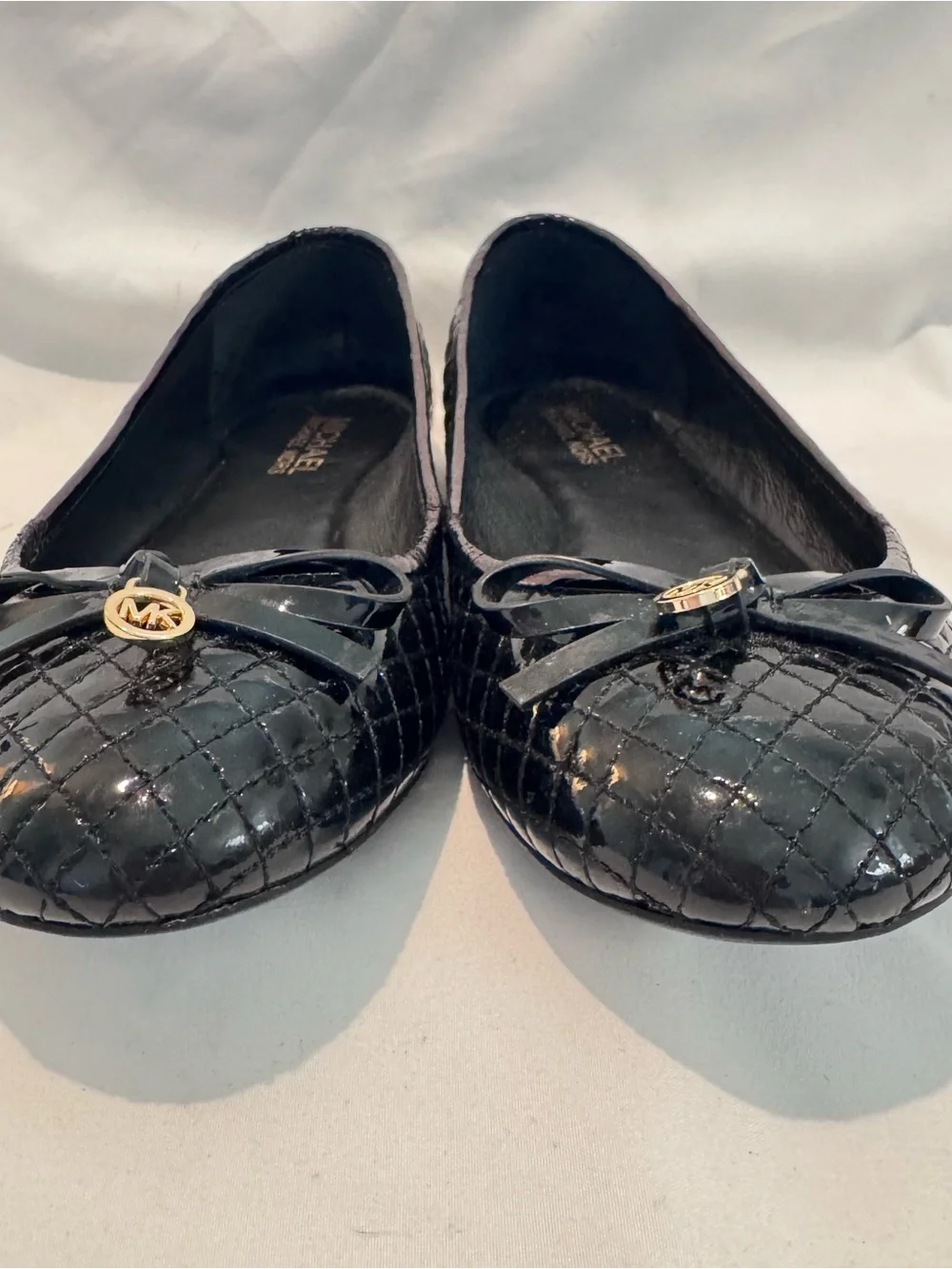 MICHAEL Michael Kors Black Melody Quilted Ballet Flats Sz 7M PW15E - Picture 3 of 7